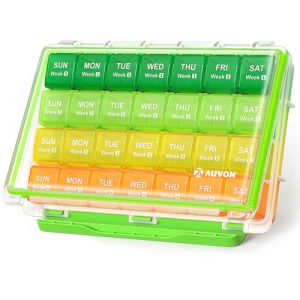 Large Monthly Pill Organizer with Moistureproof Design