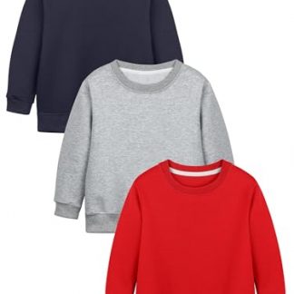 Trio of Trendy Toddler Crewneck Sweatshirts