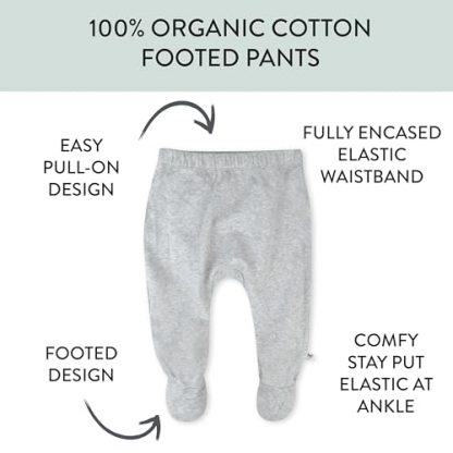 2-Pack Organic Cotton Footed Pants for Infants - Image 3