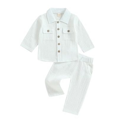 Charming Toddler Boy's Linen Outfit Set