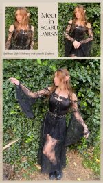 "Scarlet Enchantment: Vintage-Inspired Overbust Corset Bustier Top" - Image 7