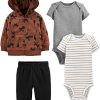 Black/Brown Reindeer/Grey Heather/White Stripe