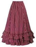 Striped Victorian Renaissance Skirt for Women - Image 3