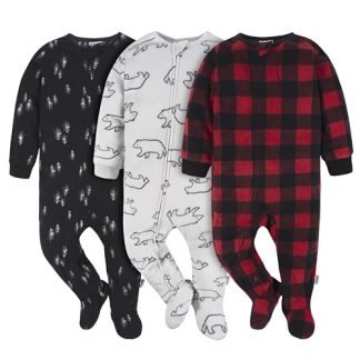 Unisex Baby Flame-Resistant Fleece Footed Pajamas (3-Pack)