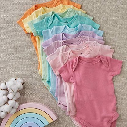 10-Pack Pure Cotton Short Sleeve Baby Bodysuits - Image 6