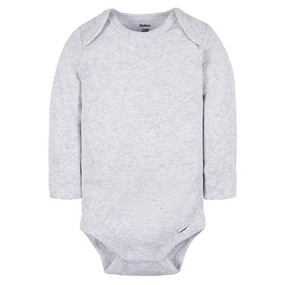 Unisex Long-Sleeve Cotton Bodysuits for Babies, Pack of 6 - Image 5