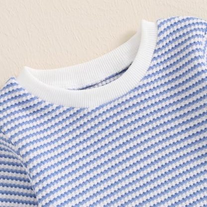 Cozy Fall & Winter Waffle Knit Outfit for Toddler Boys - Image 3