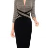 Khaki+houndstooth Print+black