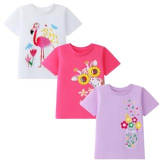 Trio Pack of Charming Girls' T-Shirts