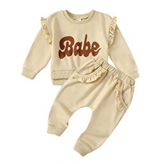 Chic Newborn and Toddler Girl's Outfit with Ruffled Sleeves