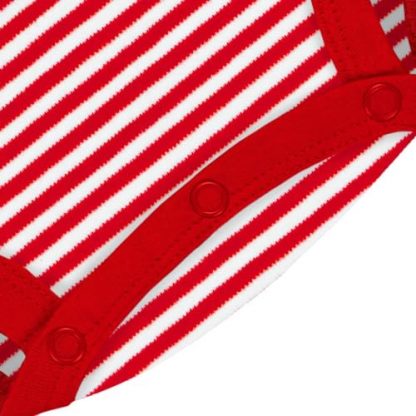 Collegiate Infant Striped Bodysuit with Creative Knitting - Image 4