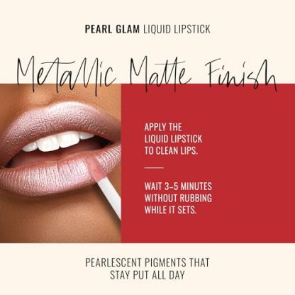 Pearl Glam Shimmer Liquid Lipstick in 'Soft Box' - Image 3