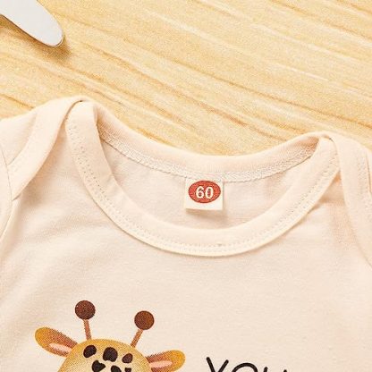 Adorable Newborn Baby Girl 4-Piece Outfit Set with Letter Print - Image 4