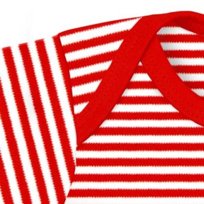 Collegiate Infant Striped Bodysuit with Creative Knitting - Image 3