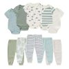 Gray Blue Dinosaur Ribbed 10 Pieces