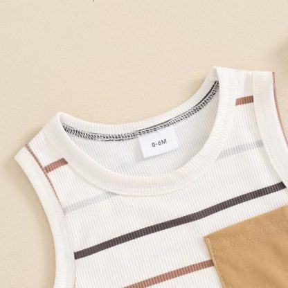 Striped Summer Ensemble for Baby Boys - Image 5