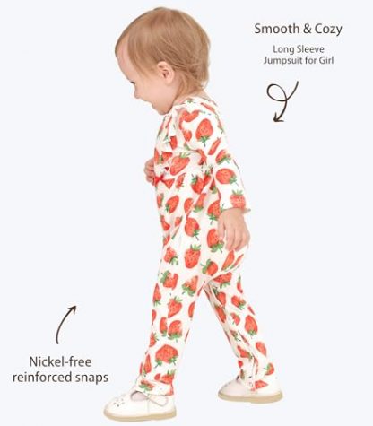 Charming Bamboo-Blend Baby Girl Jumpsuit with Ruffled Details - Image 4