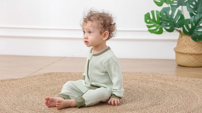 Unisex Long Sleeve 2/3 Pack Zipper Rompers for Babies - Image 7