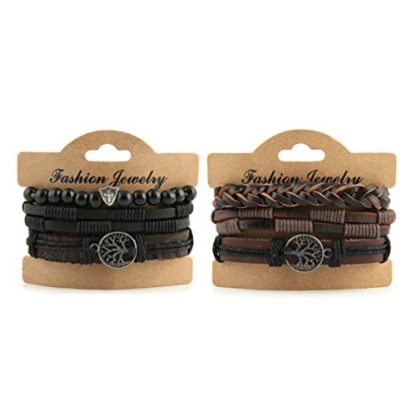 Genuine Leather Tree of Life Tribal Bracelet - Image 2