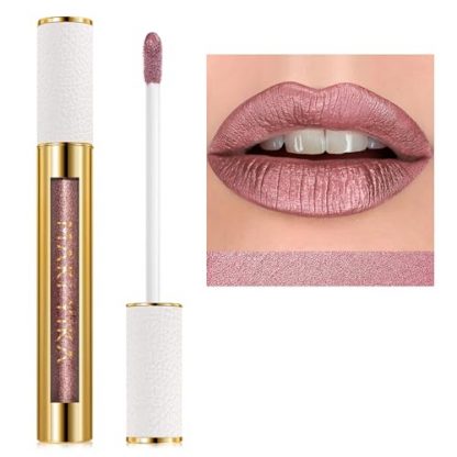 Lustrous Pink Metallic Lipstick - Long Lasting, No Smudge, No Transfer
