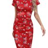 Red Floral Short Sleeve