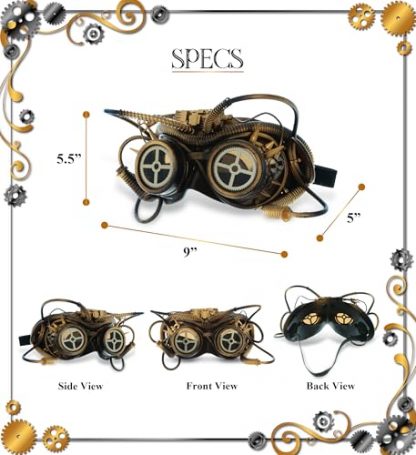 Vintage-Style Steampunk Cosplay Goggles - Image 2