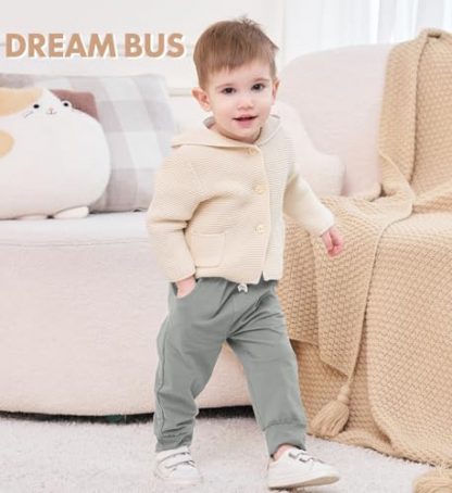 Trio of Soft Cotton Jogger Pants for Toddlers - Image 2