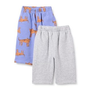 Unisex French Terry Cotton Pants for Toddlers, Pack of 2