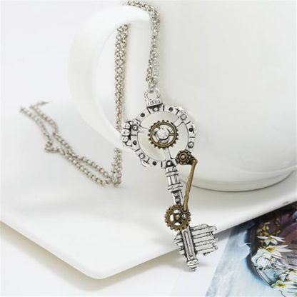 Vintage Steampunk Gear Pendant Necklace for Men and Women - Image 6