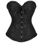 Elegant Women's Lace-Up Overbust Bustier Corset