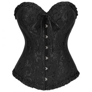 Elegant Women's Lace-Up Overbust Bustier Corset