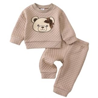 Charming Toddler Girl's Crewneck Sweatshirt and Sweatpants Outfit