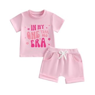 "First Birthday Celebration Outfit Set for Baby Girl"