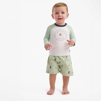"2-Piece Later Gator Rash Guard & Swim Trunks Set for Baby & Toddler Boys" - Image 6