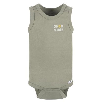 Baby Boys' Tropical Sea Turtles Sleeveless Onesies Multi-Pack - Image 5