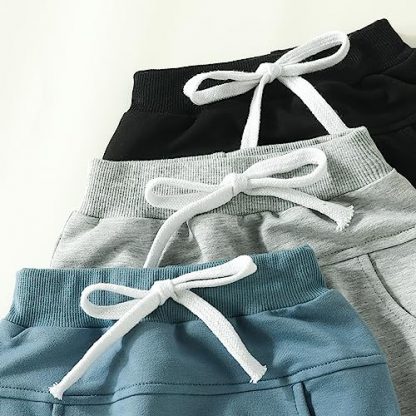 Comfy & Stylish 3-Pack Toddler Sweatpants in Solid Colors - Image 4