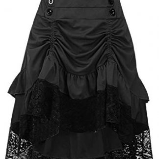 Asymmetrical Gothic Steampunk Skirt for Women