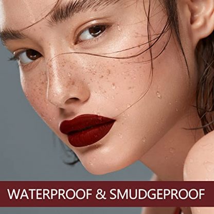 Dazzling Dark Red Matte Lipstick - Long-Lasting, Transferproof and Cruelty-Free - Image 6
