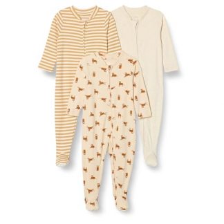 Unisex Baby Footed Sleep and Play Outfits, Set of 3