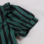 Black & White Striped 1950s Vintage-Style Tea Party Dress - Image 4