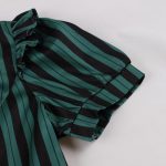 Black & White Striped 1950s Vintage-Style Tea Party Dress - Image 4