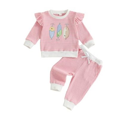 "Enchanting Fish Embroidery Autumn Ensemble for Toddler Girls"