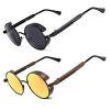 B0 2pcs Black Frame Gray Lens + Brown Frame Gold Lens