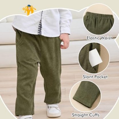 Versatile Toddler Boy's Elastic Waist Chino Pants with Pockets - Image 5