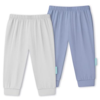 Plush Baby Jogger Pants Duo - Premium Bamboo Blend, 0-24 Months Unisex