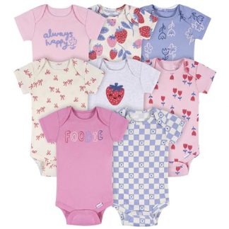 Delightful 8-Pack Mix & Match Baby Girl Bodysuits