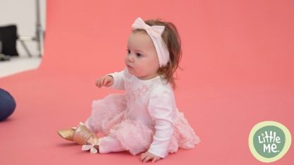 Sweet Dreams Cotton Romper and Hat Set for Baby Girls - Image 7