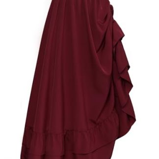 "Renaissance Elegance: Women's Ruffled Layered Maxi Skirt"