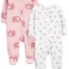 Pink Elephant/White Floral