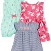 Mint Green Cherry/Navy Stripe/Pink Floral